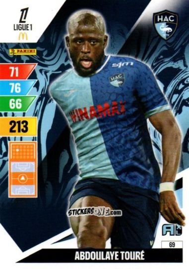 Figurina Abdoulaye Touré - Ligue 1 2024-2025. Adrenalyn XL n. 69 - Panini