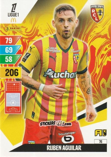 Cromo Ruben Aguilar - Ligue 1 2024-2025. Adrenalyn XL n. 76 - Panini