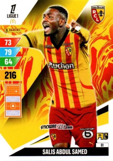 Cromo Salis Abdul Samed - Ligue 1 2024-2025. Adrenalyn XL n. 81 - Panini