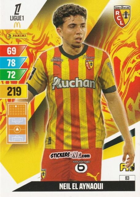 Cromo Neil El Aynaoui - Ligue 1 2024-2025. Adrenalyn XL n. 83 - Panini