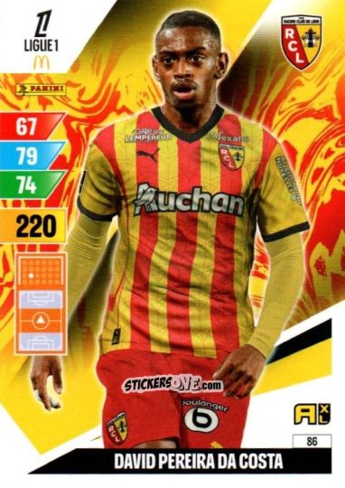 Cromo David Pereira da Costa - Ligue 1 2024-2025. Adrenalyn XL n. 86 - Panini
