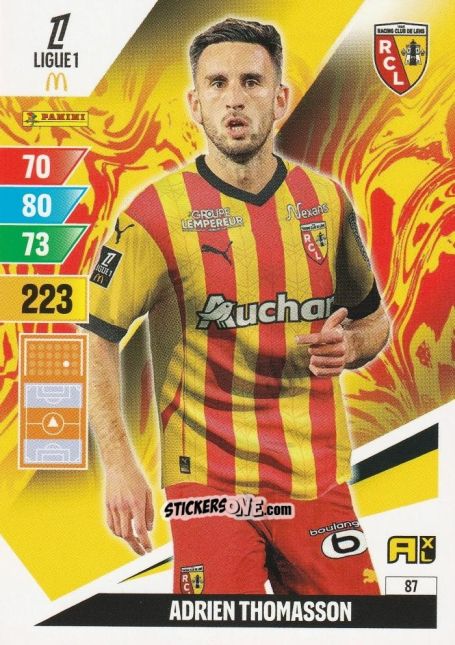 Cromo Adrien Thomasson - Ligue 1 2024-2025. Adrenalyn XL n. 87 - Panini