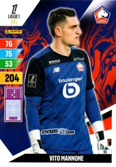 Figurina Vito Mannone - Ligue 1 2024-2025. Adrenalyn XL n. 93 - Panini