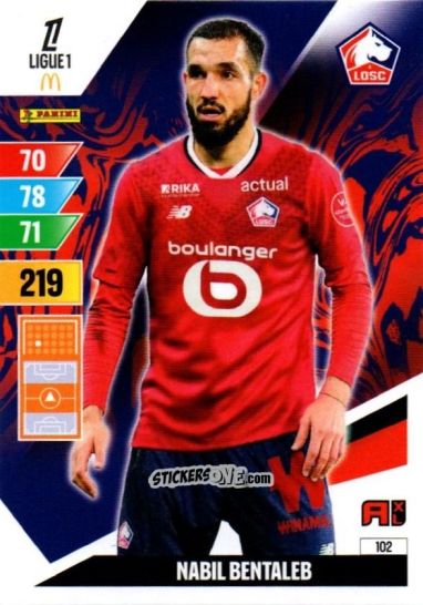 Sticker Nabil Bentaleb - Ligue 1 2024-2025. Adrenalyn XL n. 102 - Panini