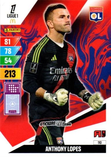 Cromo Anthony Lopes - Ligue 1 2024-2025. Adrenalyn XL n. 110 - Panini