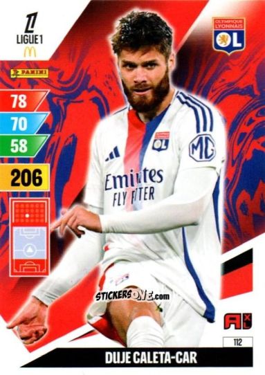 Cromo Duje Caleta-Car - Ligue 1 2024-2025. Adrenalyn XL n. 112 - Panini