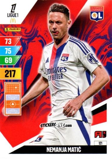 Figurina Nemanja Matic - Ligue 1 2024-2025. Adrenalyn XL n. 121 - Panini