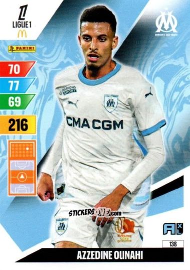 Cromo Azzedine Ounahi - Ligue 1 2024-2025. Adrenalyn XL n. 138 - Panini