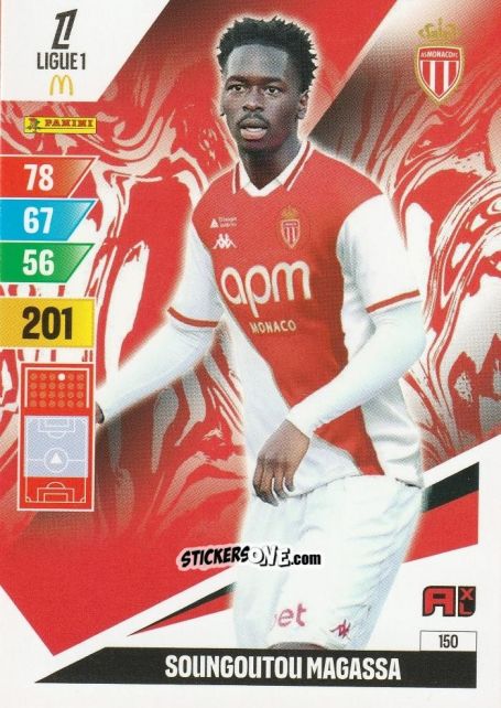 Sticker Soungoutou Magassa - Ligue 1 2024-2025. Adrenalyn XL n. 150 - Panini