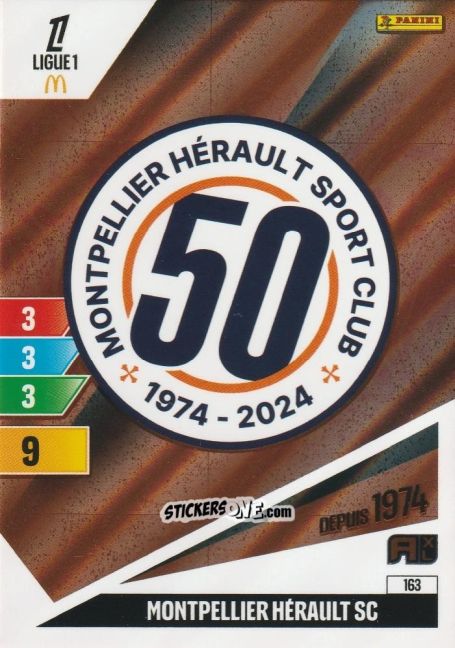 Sticker Ecusson - Ligue 1 2024-2025. Adrenalyn XL n. 163 - Panini