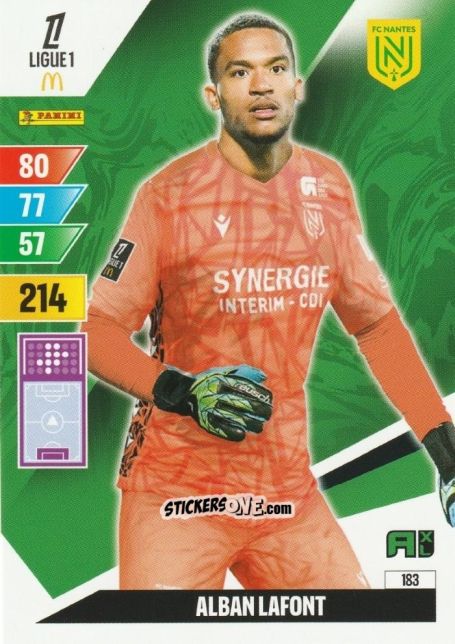 Sticker Alban Lafont - Ligue 1 2024-2025. Adrenalyn XL n. 183 - Panini