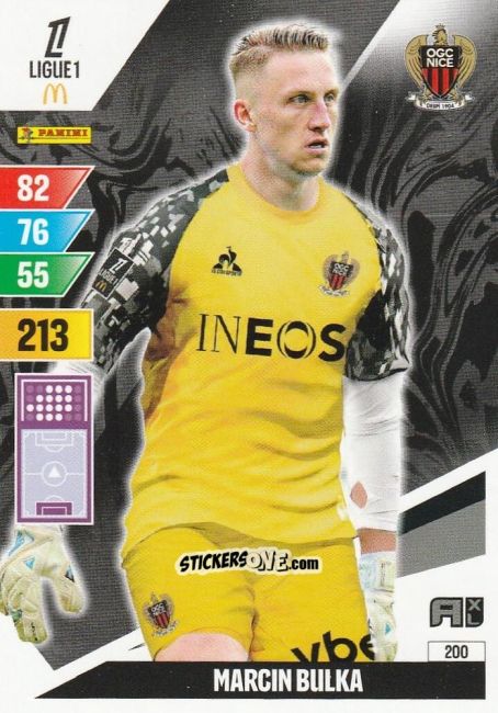 Figurina Marcin Bulka - Ligue 1 2024-2025. Adrenalyn XL n. 200 - Panini