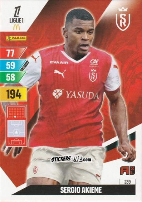 Figurina Sergio Akieme - Ligue 1 2024-2025. Adrenalyn XL n. 239 - Panini
