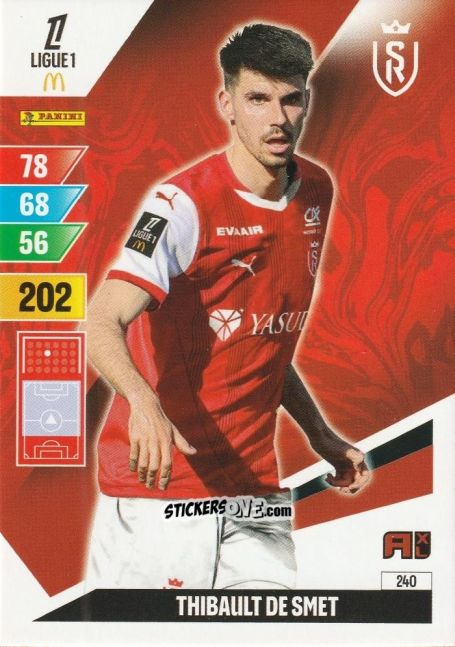 Cromo Thibault De Smet - Ligue 1 2024-2025. Adrenalyn XL n. 240 - Panini