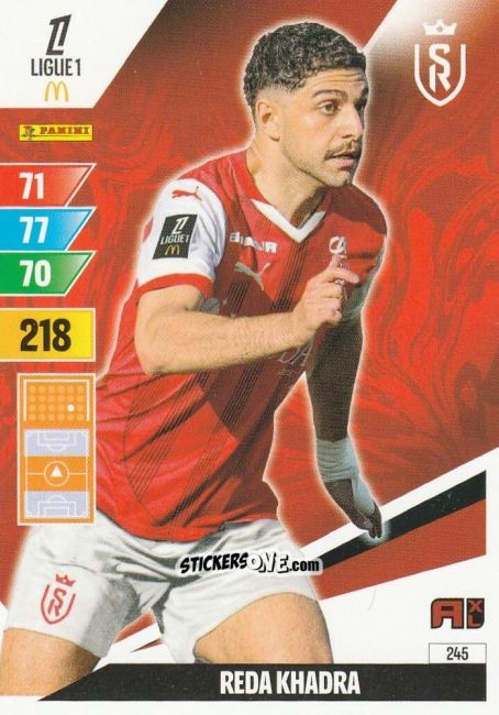 Cromo Reda Khadra - Ligue 1 2024-2025. Adrenalyn XL n. 245 - Panini