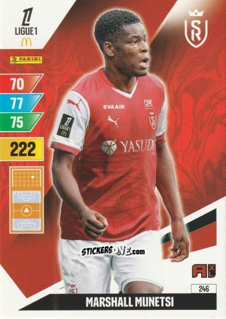 Figurina Marshall Munetsi - Ligue 1 2024-2025. Adrenalyn XL n. 246 - Panini