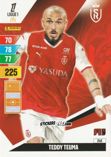 Figurina Teddy Teuma - Ligue 1 2024-2025. Adrenalyn XL n. 248 - Panini