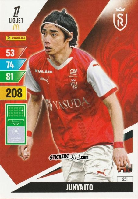 Cromo Junya Ito - Ligue 1 2024-2025. Adrenalyn XL n. 251 - Panini