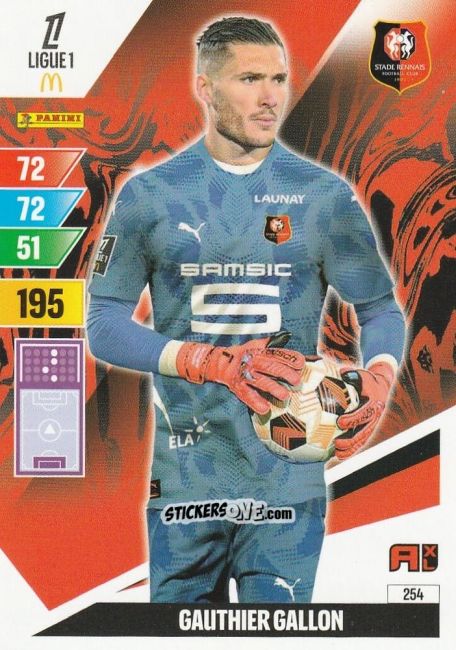 Sticker Gauthier Gallon - Ligue 1 2024-2025. Adrenalyn XL n. 254 - Panini