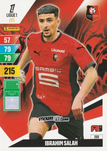 Cromo Ibrahim Salah - Ligue 1 2024-2025. Adrenalyn XL n. 269 - Panini