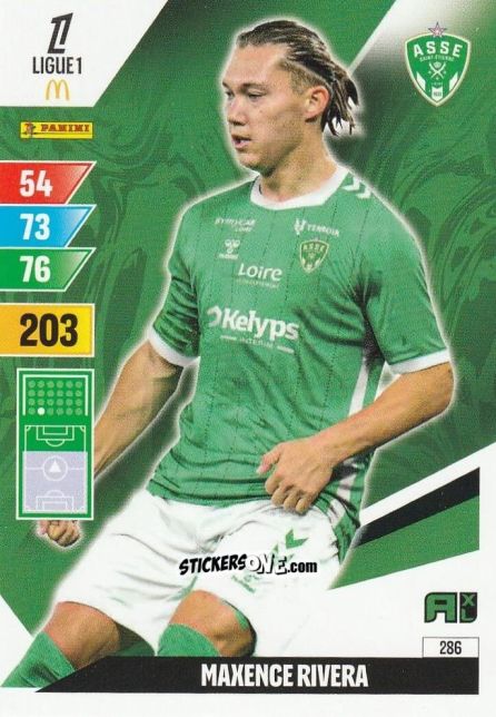 Cromo Maxence Rivera - Ligue 1 2024-2025. Adrenalyn XL n. 286 - Panini