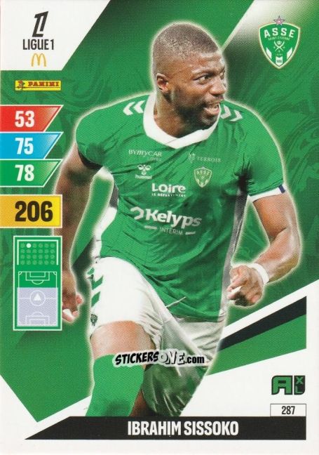 Figurina Ibrahim Sissoko - Ligue 1 2024-2025. Adrenalyn XL n. 287 - Panini