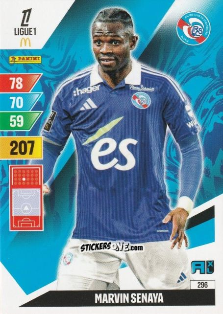 Cromo Marvin Senaya - Ligue 1 2024-2025. Adrenalyn XL n. 296 - Panini