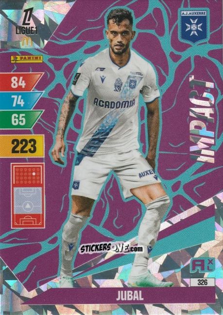 Figurina Jubal Jr - Ligue 1 2024-2025. Adrenalyn XL n. 326 - Panini