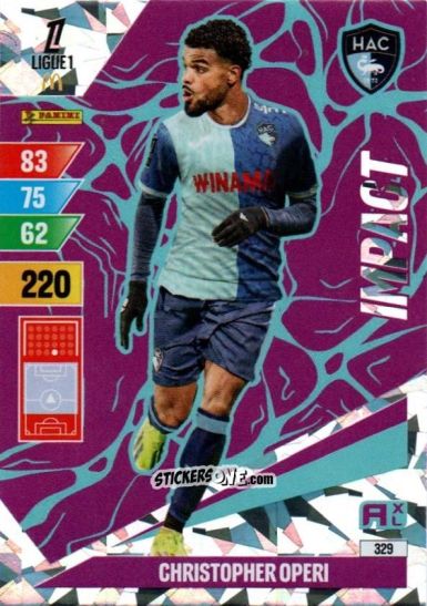 Figurina Christopher Operi - Ligue 1 2024-2025. Adrenalyn XL n. 329 - Panini