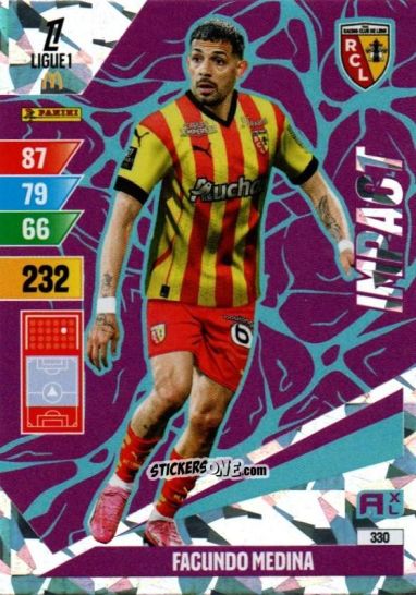 Cromo Facundo Medina - Ligue 1 2024-2025. Adrenalyn XL n. 330 - Panini