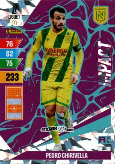 Cromo Pedro Chirivella - Ligue 1 2024-2025. Adrenalyn XL n. 341 - Panini