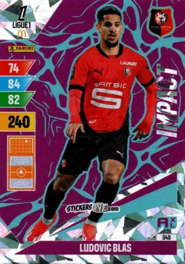 Sticker Ludovic Blas - Ligue 1 2024-2025. Adrenalyn XL n. 348 - Panini