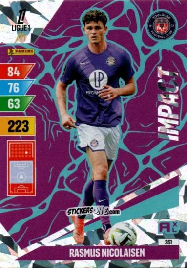 Cromo Rasmus Nicolaisen - Ligue 1 2024-2025. Adrenalyn XL n. 351 - Panini
