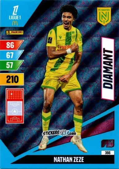 Cromo Nathan Zeze - Ligue 1 2024-2025. Adrenalyn XL n. 366 - Panini
