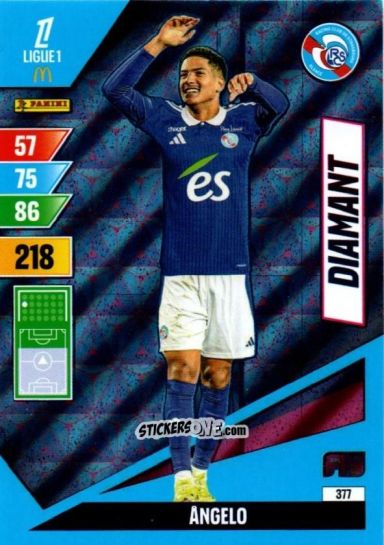 Cromo Angelo Gabriel - Ligue 1 2024-2025. Adrenalyn XL n. 377 - Panini