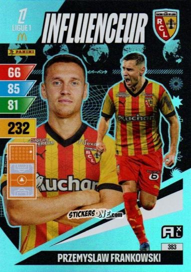 Cromo Przemyslaw Frankowski - Ligue 1 2024-2025. Adrenalyn XL n. 383 - Panini