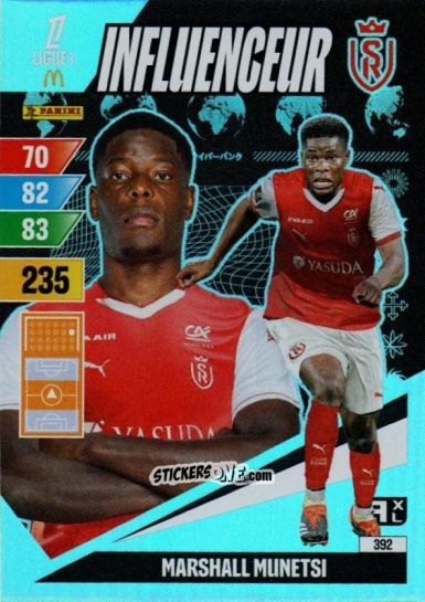 Figurina Marshall Munetsi - Ligue 1 2024-2025. Adrenalyn XL n. 392 - Panini