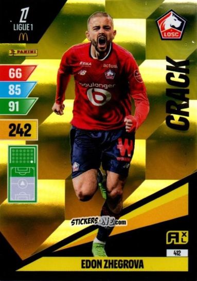 Cromo Edon Zhegrova - Ligue 1 2024-2025. Adrenalyn XL n. 412 - Panini