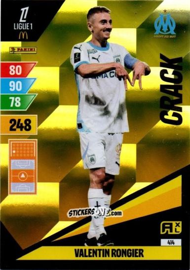 Cromo Valentin Rongier - Ligue 1 2024-2025. Adrenalyn XL n. 414 - Panini