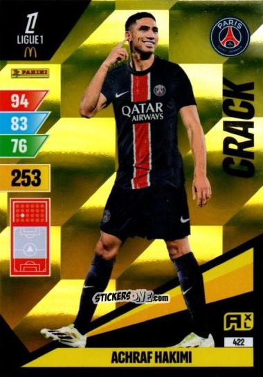 Figurina Achraf Hakimi - Ligue 1 2024-2025. Adrenalyn XL n. 422 - Panini