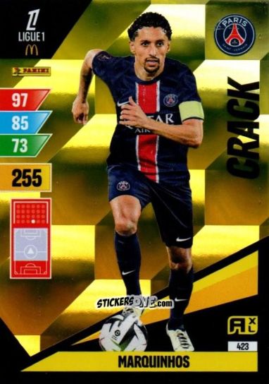 Figurina Marquinhos - Ligue 1 2024-2025. Adrenalyn XL n. 423 - Panini