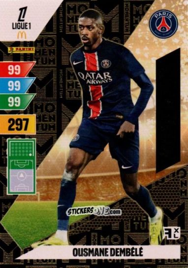 Figurina Ousmane Dembele - Ligue 1 2024-2025. Adrenalyn XL n. M-OD - Panini