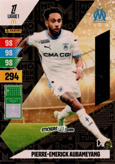 Sticker Pierre-Emerick Aubameyang - Ligue 1 2024-2025. Adrenalyn XL n. M-PMA - Panini