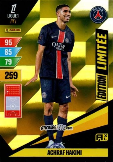 Figurina Achraf Hakimi - Ligue 1 2024-2025. Adrenalyn XL n. LE-AH - Panini
