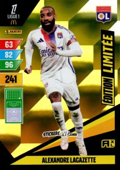 Figurina Alexandre Lacazette - Ligue 1 2024-2025. Adrenalyn XL n. LE-AL - Panini