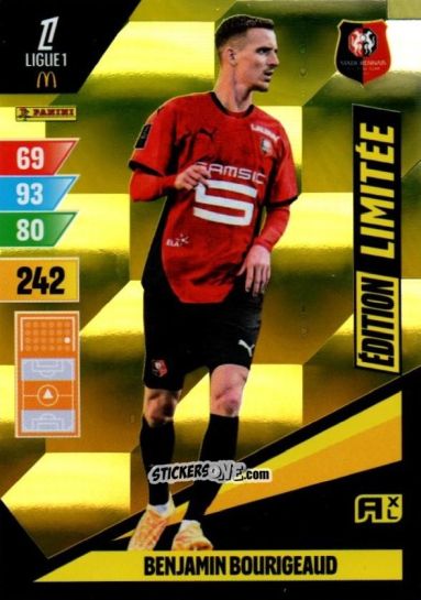 Sticker Benjamin Bourigeaud - Ligue 1 2024-2025. Adrenalyn XL n. LE-BB - Panini