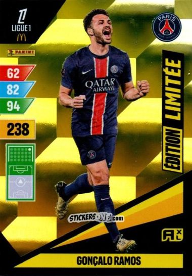 Figurina Goncalo Ramos - Ligue 1 2024-2025. Adrenalyn XL n. LE-GR - Panini