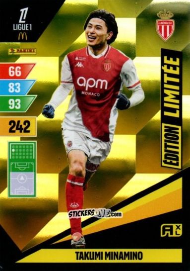 Sticker Takumi Minamino - Ligue 1 2024-2025. Adrenalyn XL n. LE-TM - Panini
