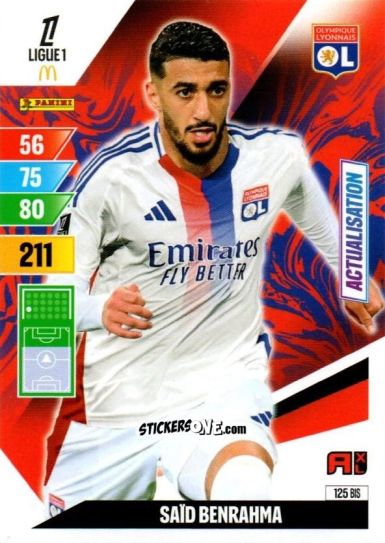Cromo Said Benrahma - Ligue 1 2024-2025. Adrenalyn XL n. 125BIS - Panini