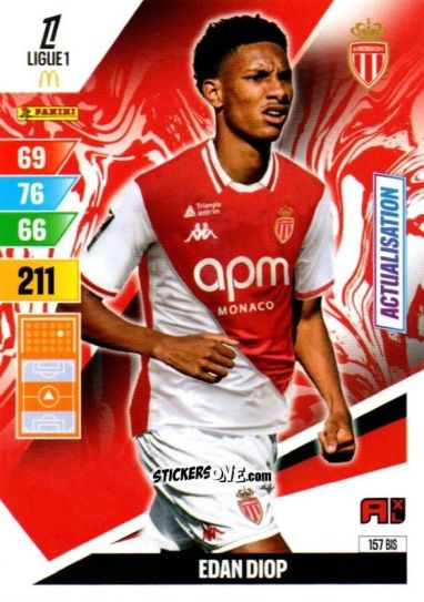 Sticker Edan Diop - Ligue 1 2024-2025. Adrenalyn XL n. 157BIS - Panini